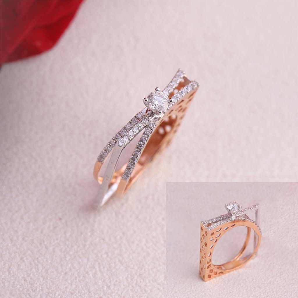 Buy Simple Diamond Engagement Ring for Women Dainty Gold Ring Promise Ring  With Real Diamond Delicate Proposal Ring / Mothers Day Gifts Online in  India - Etsy